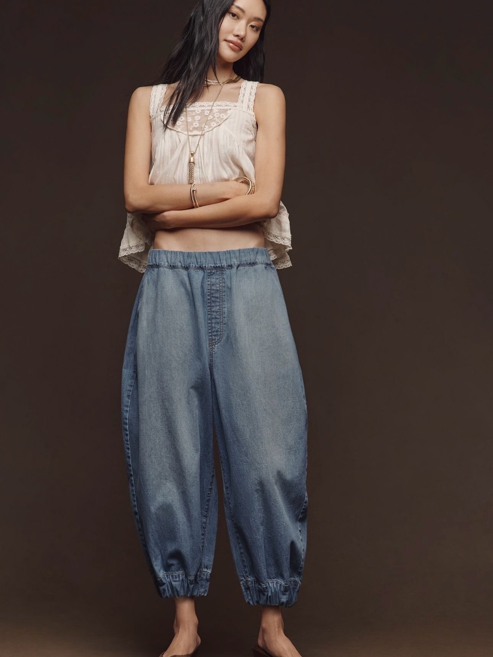 Pilcro High-Rise Crop Pull-On Jogger Jeans